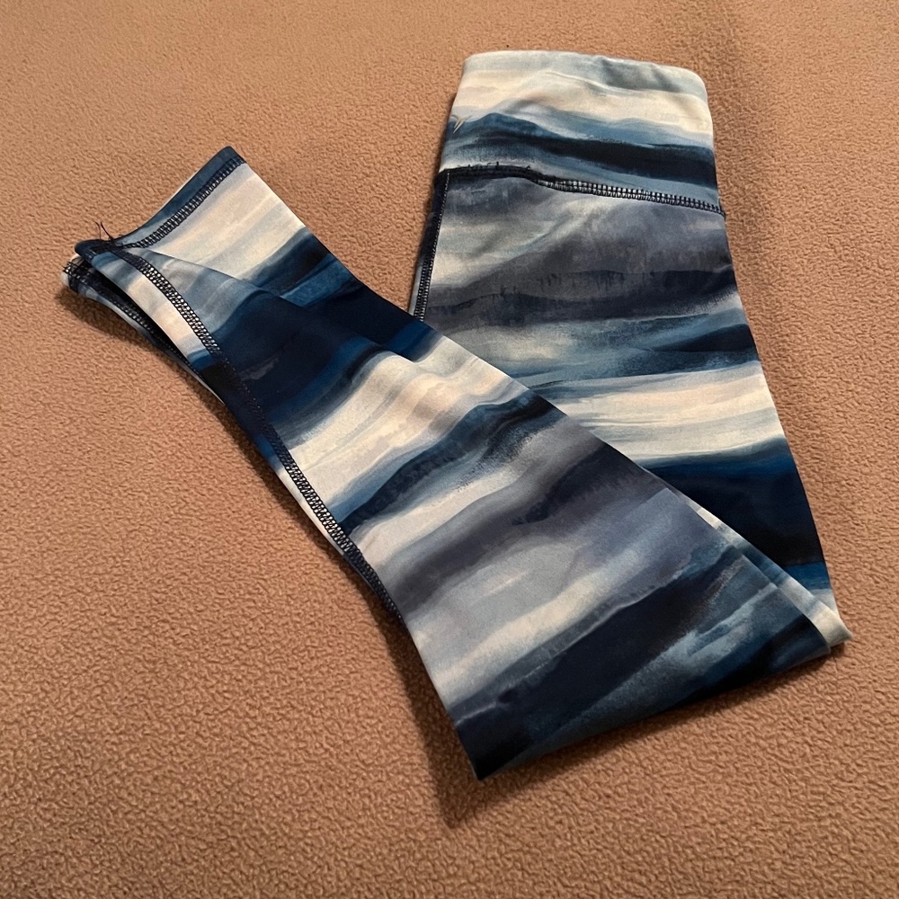 Girls blue ombré active leggings